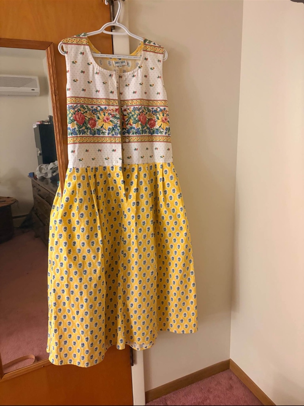 Yellow Floral Patchwork Girls' Dress